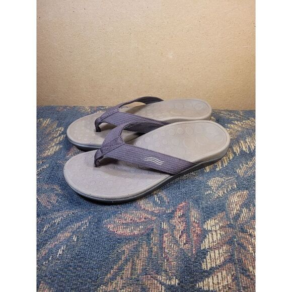 Orthaheel Unisex Brown and Tan Wave Toe Post Sandals- Size M7//W8
